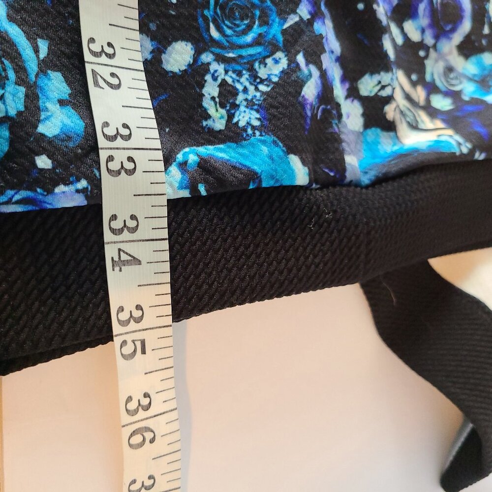 MARILYN MONROE BLUE/BLACK SHORT STRETCHY BODYCON ASYMETRICAL DRESS MED(JUNIOR) - Picture 9 of 12